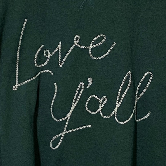 True Craft Tops - True Craft Love Y'all Sweatshirt Womens L Green Southern Coastal Western Cowgirl